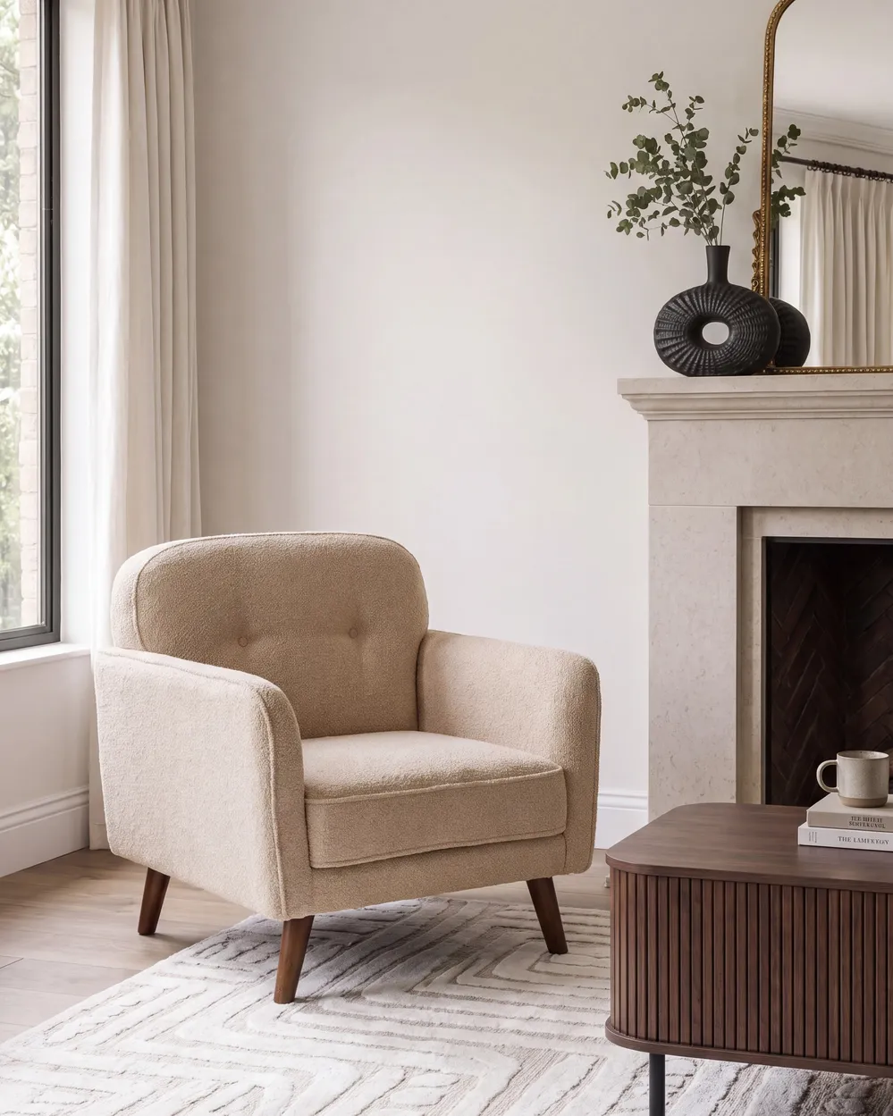 Soffgrupp 4-sits ETTRUM Bouclé Beige_1113411