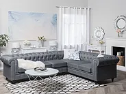 Hörnsoffa CHESTERFIELD Grå Vänstervänd_1151254
