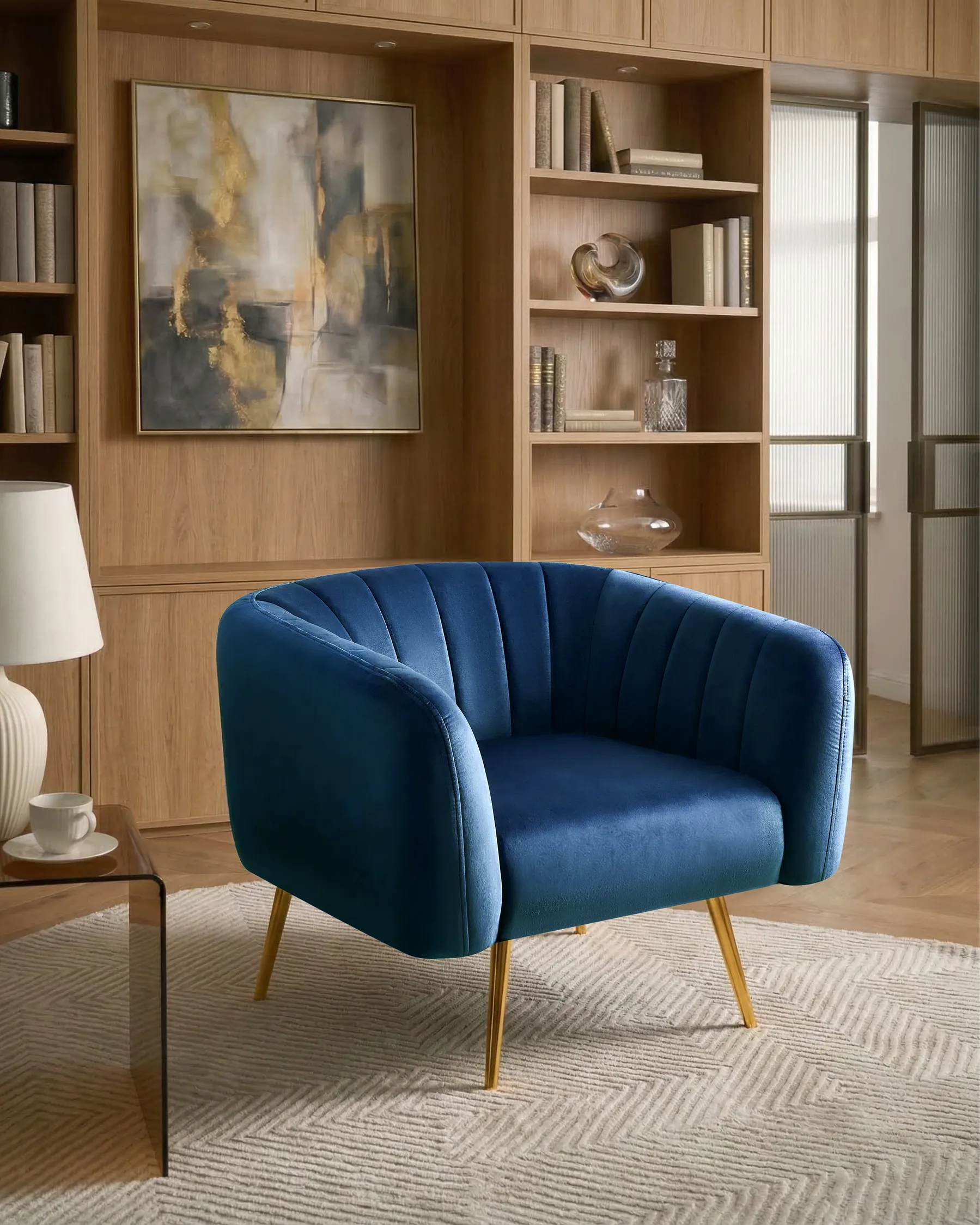 Armchair LACONIA Velvet Dark Blue_781721