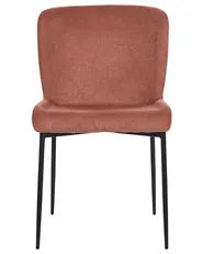 Set of 2 Dining Chairs ADA Fabric Brown_873317