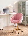 Desk Chair ANNABELLE Boucle Pink