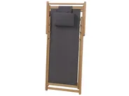 Set of 2 Folding Deck Chairs AVELLINO with Replacement Fabrics Acacia Wood Dark Brown_860254