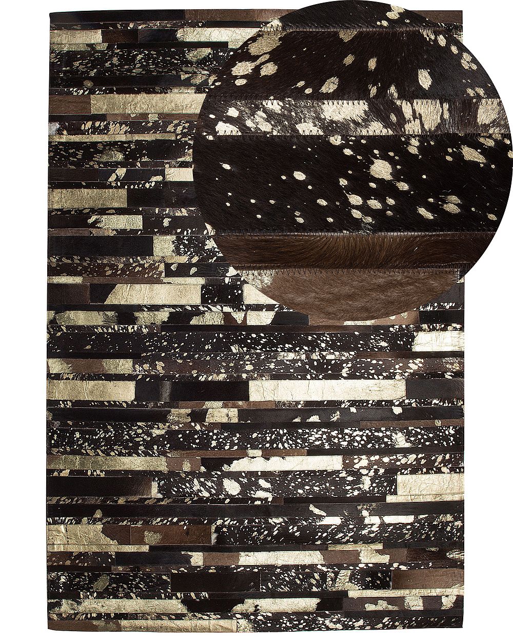 Teppe ARTVIN Brun 160 x 230 cm Ekte skinn