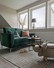 Soffa 2-sits FENES Sammet Mörkgrön_818969