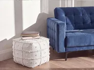 Pouffe HARNAI Cotton White_1080882