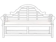 Sittdyna för bänk MARLBORO 151 x 46 cm Off-White_1133140