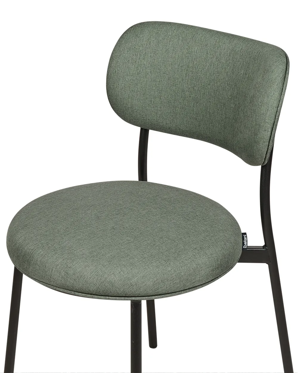 Set of 2 Dining Chairs CASEY Fabric Dark Green_884564