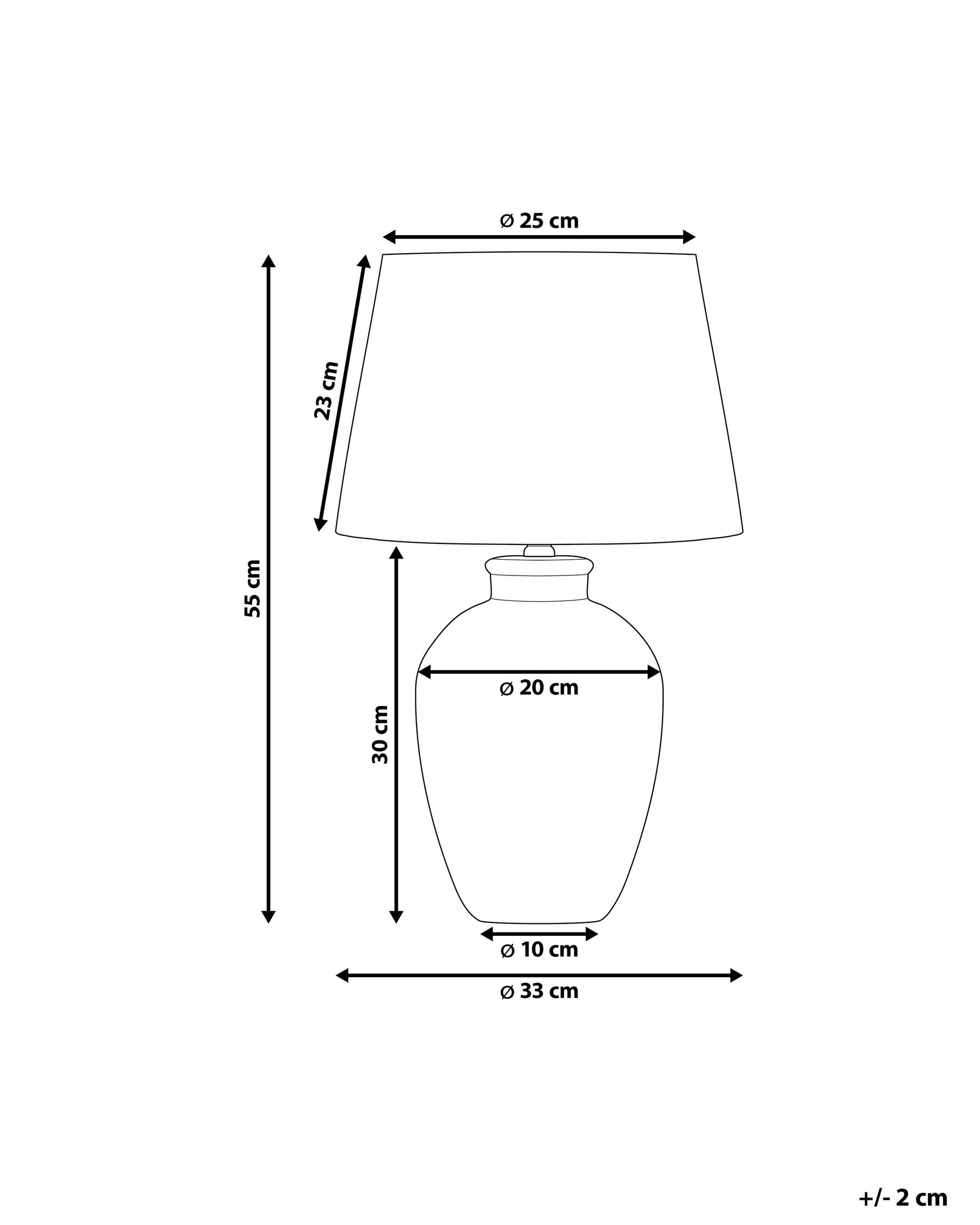 Table Lamp ARCOS Ceramic Grey_878672