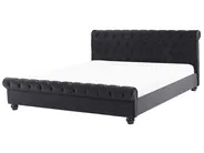 Waterbed Velvet AVALLON 180 x 200 cm (EU Super King) Black_846925