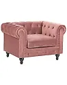 Nojatuoli CHESTERFIELD Sametti Vaaleanpunainen
