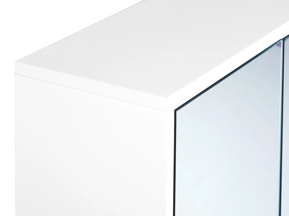 Bathroom Wall Mounted Mirror Cabinet NUBES 80 cm 70 cm White_946929