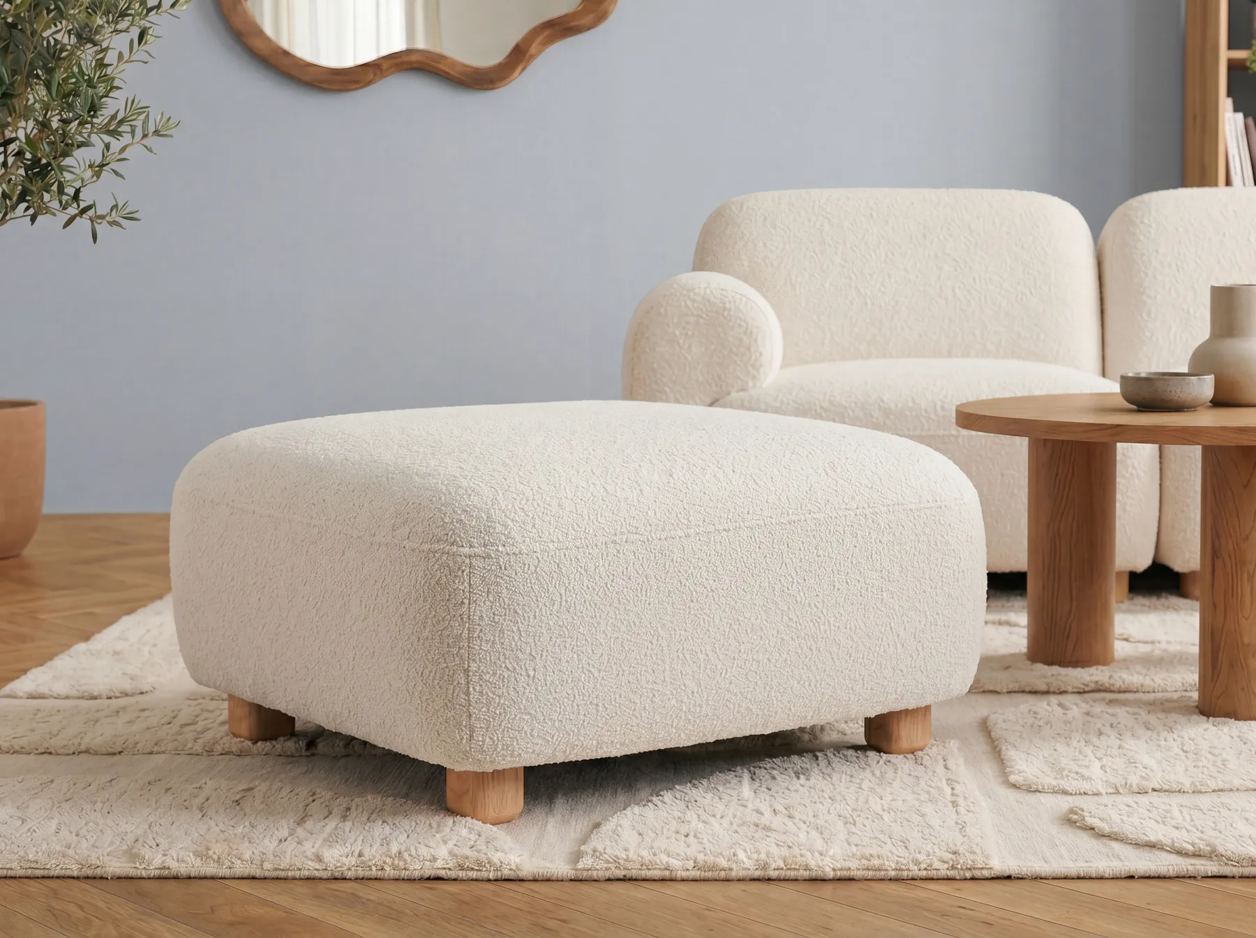 Ottoman AMLI Boucle Off-White_1070088