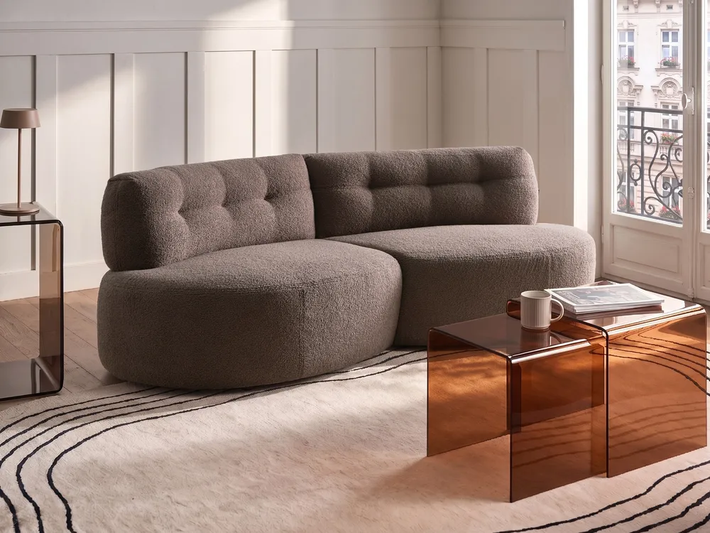 Sofa 3 Seater LAERDAL Boucle Taupe