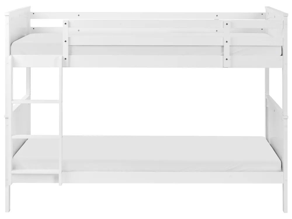 Bunk Bed with Drawers ALBON Pine Wood White 90 x 200 cm (EU Single)_797239