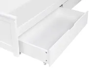Bed with 2 Drawers SABRAN Pine Wood White 120 x 200 cm (EU Small Double)_1060885