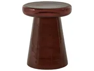 Set of 2 Side Tables LAGUNA/CALDERA Glass Dark Brown_1093663