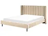 Bed Velvet VILLETTE 180 x 200 cm (EU Super King) Beige