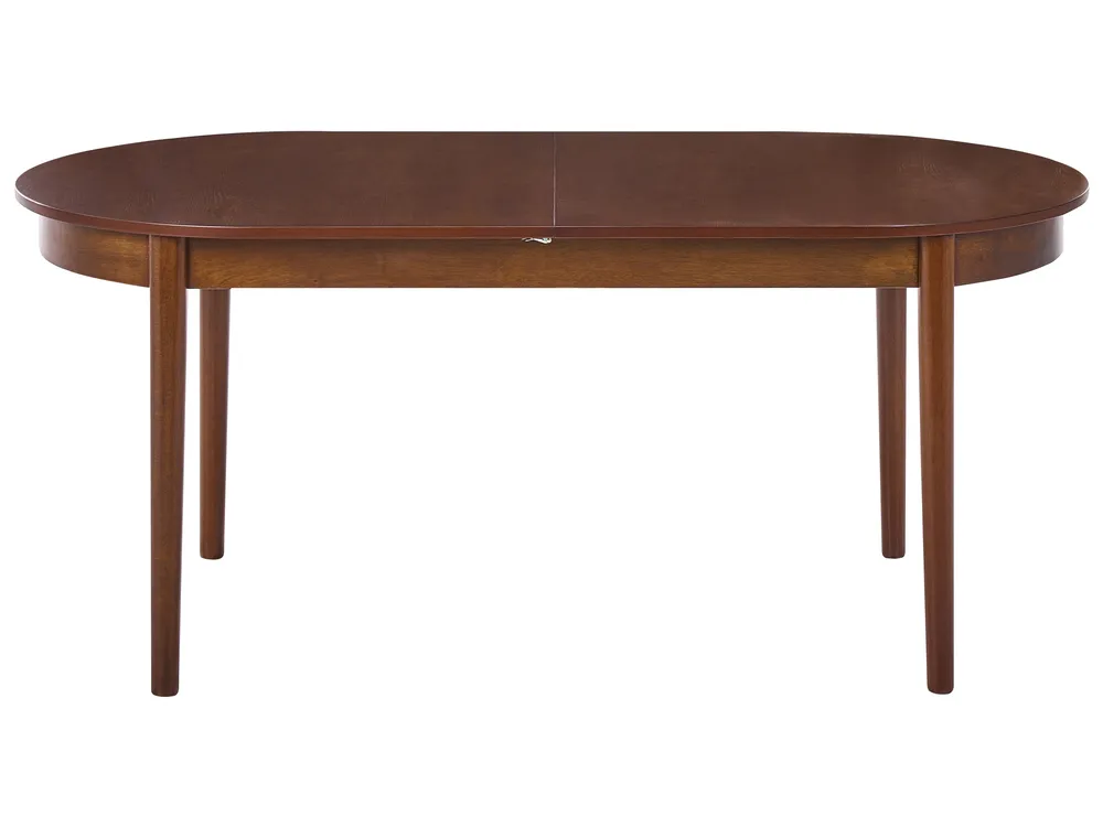 Extending Dining Table LARTO Dark Ash Wood 180/220 cm 90 cm_1067714