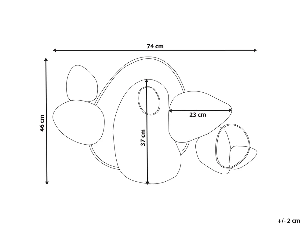 Seinäkoriste CLANE Metalli 46 cm Kulta_995404