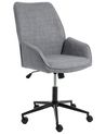 Office Chair CASTILE Faux Linen Dark Grey