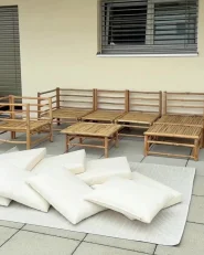 Garden 1-Seat Section CERRETO Bamboo Off-White_950905