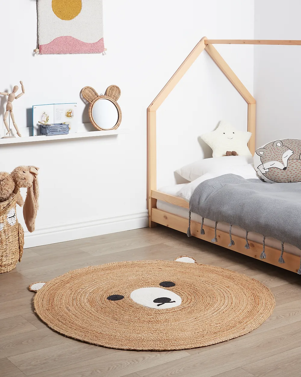 Barneteppe KOSALAR Beige ø 120 cm Jute_1188439