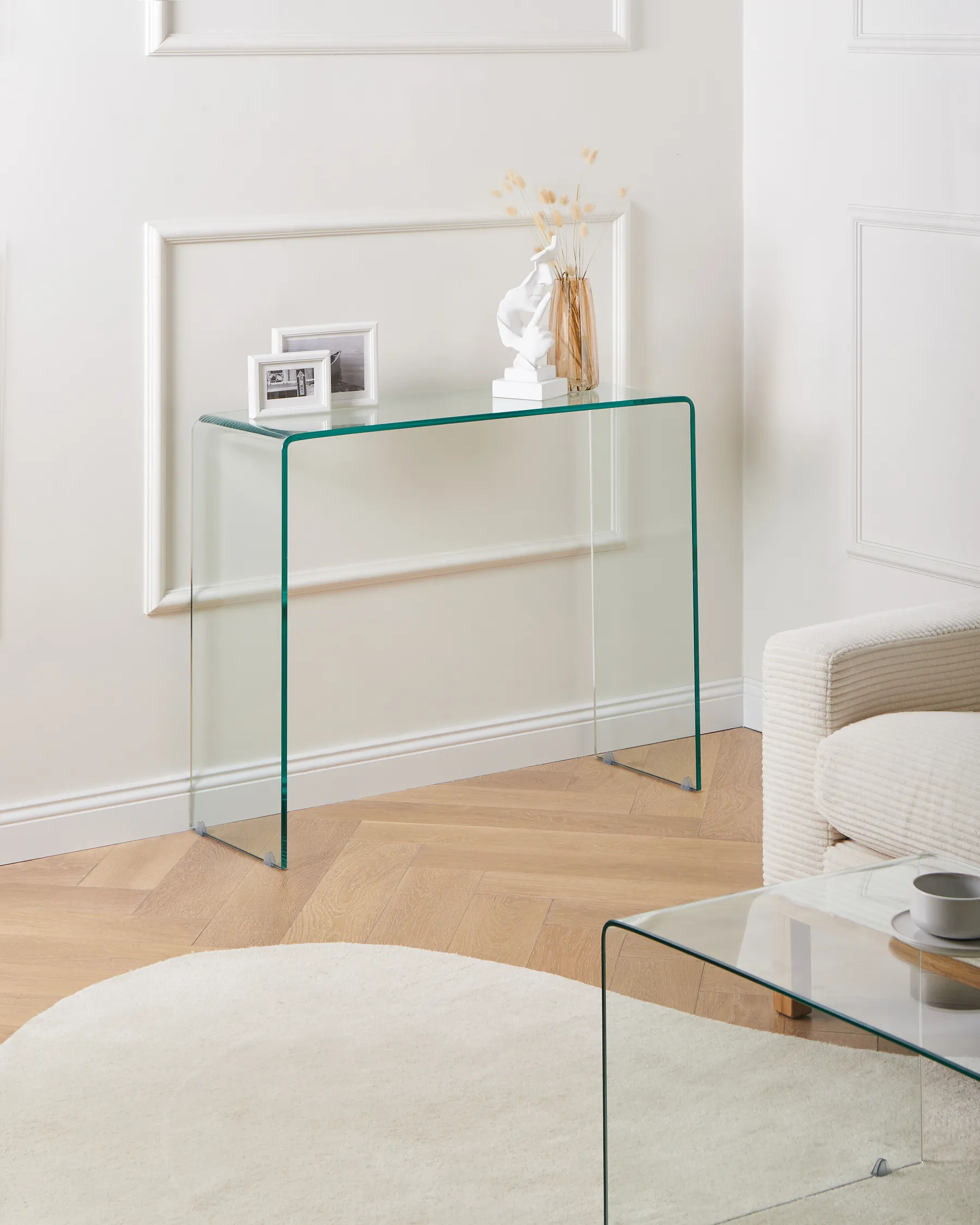 Konsolbord KENDALL Härdat glas Transparent_751289