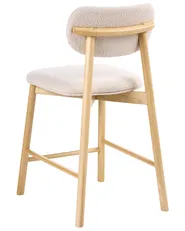 Set med 2 barstolar MILLS Bouclé Ljusbrun/ Beige_1060571