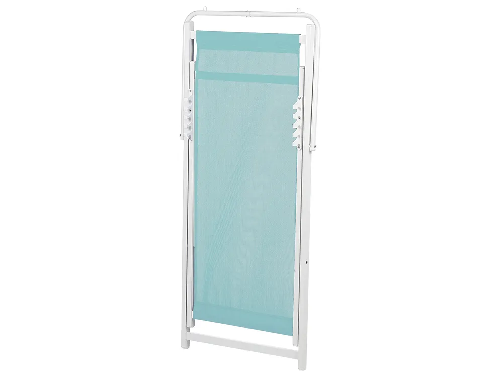 Folding Deck Chair LOCRI II Metal Turquoise_857257