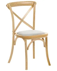 Set med 2 stolar LYONS Trä Ljusbrun/ Beige_1090864