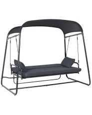 Patio Swing MARSCIANO Metal Dark Grey_961267