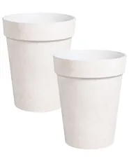Set med 2 växtkrukor TROLLIUS 41 cm Beige_1133008