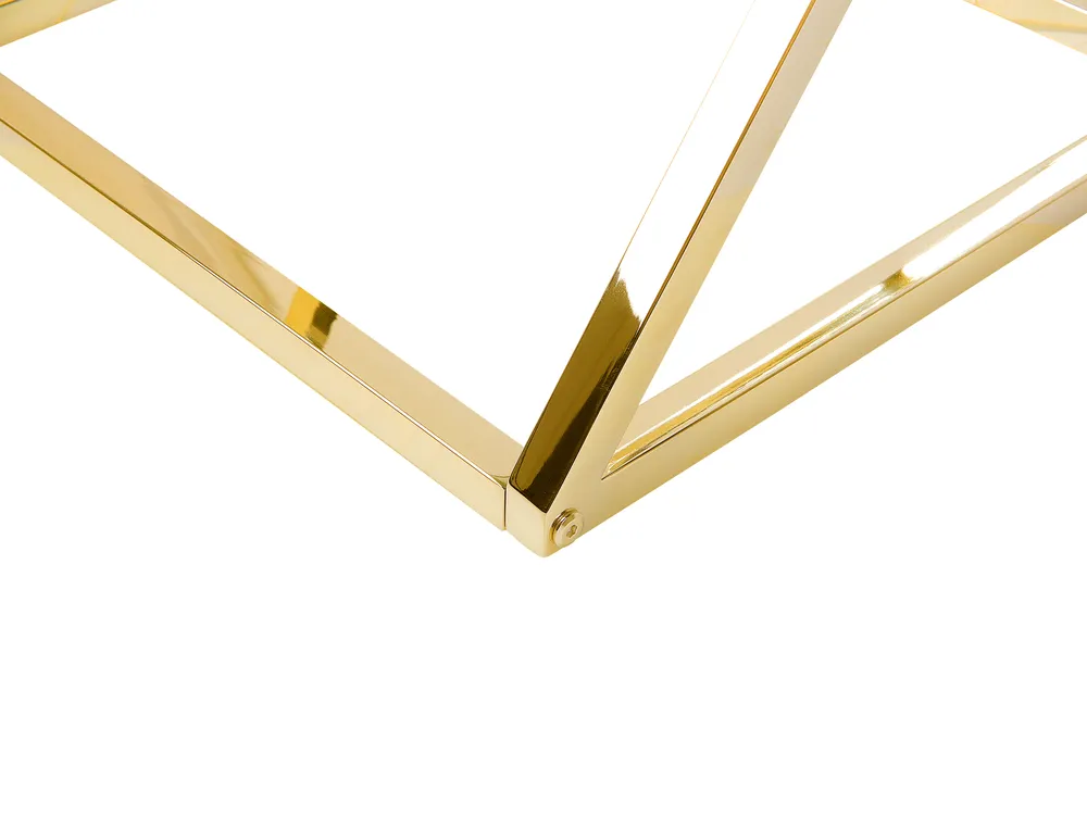 Sidobord BEVERLY Glas Guld_733182