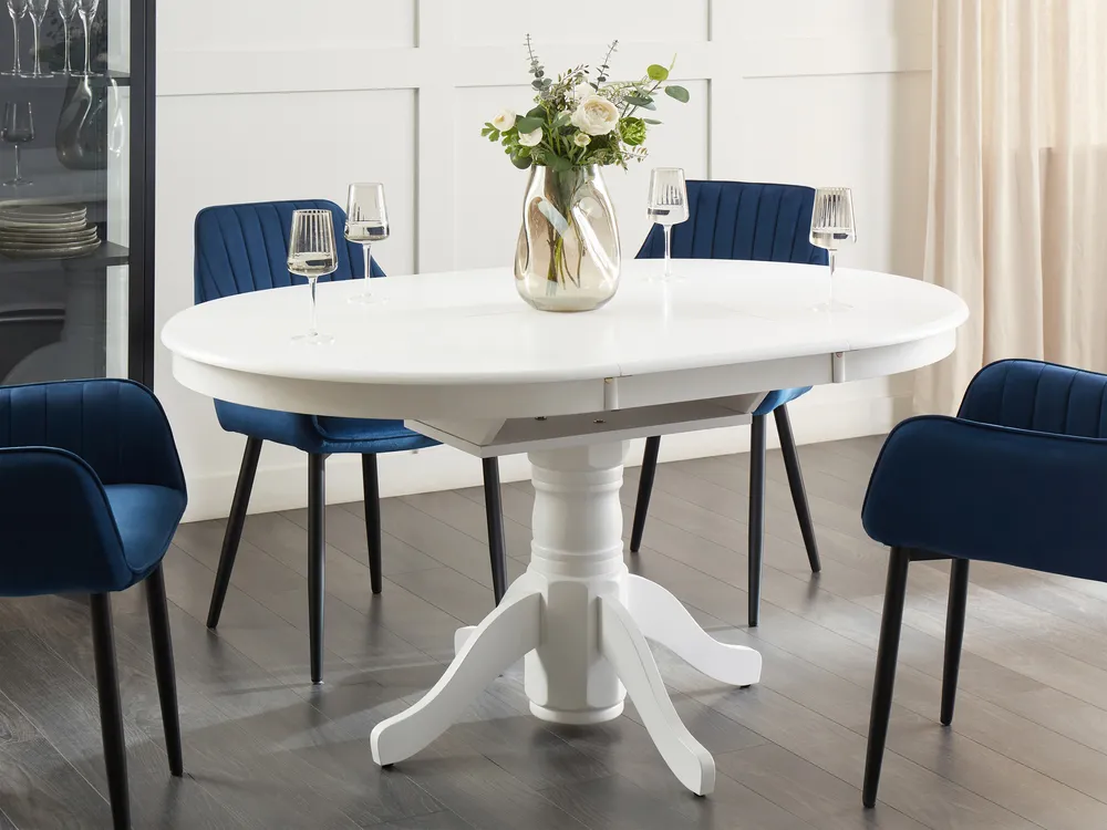 Extending Dining Table AKRON White 106/150 cm 106 cm