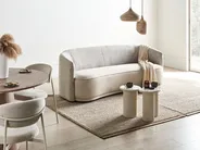 Sofa 3 Seater ROSET Fabric Light Beige_979062