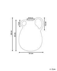 Flower Vase DORY 28 cm Stoneware White_935341