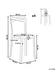Set of 4 Garden Chairs CAMOGLI White_809280