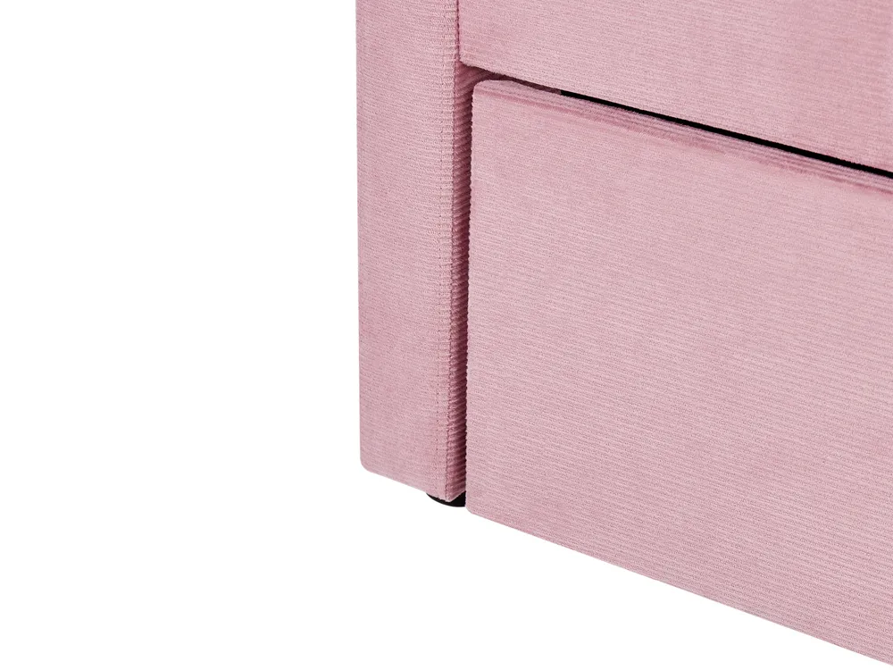Trundle Bed Corduroy MIMIZAN 90 x 200 cm (EU Single) Pink_960493