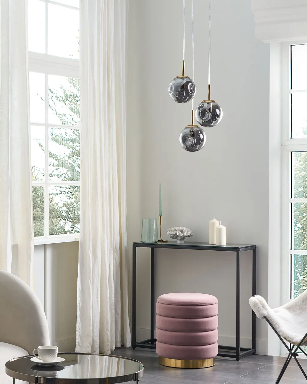 Pendant Lamp RALFES Glass Brass_868518