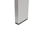 Trädgårdsbänk med dyna SALERNO 142 cm Metall Ljusgrå_679484