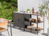 2 Piece Outdoor Kitchen Set with Sink VILAMA Black Metal