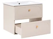 Väggmonterad kommod med tvättställ TARUMIR 60 cm Beige_1123542