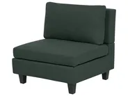 Modular Sofa 3 Seater UNSTAD with Ottoman Fabric Dark Green_893397