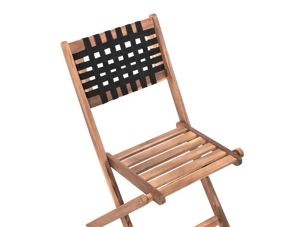 Bistro Set CONIOLO Acacia Wood Brown/ Black_987018
