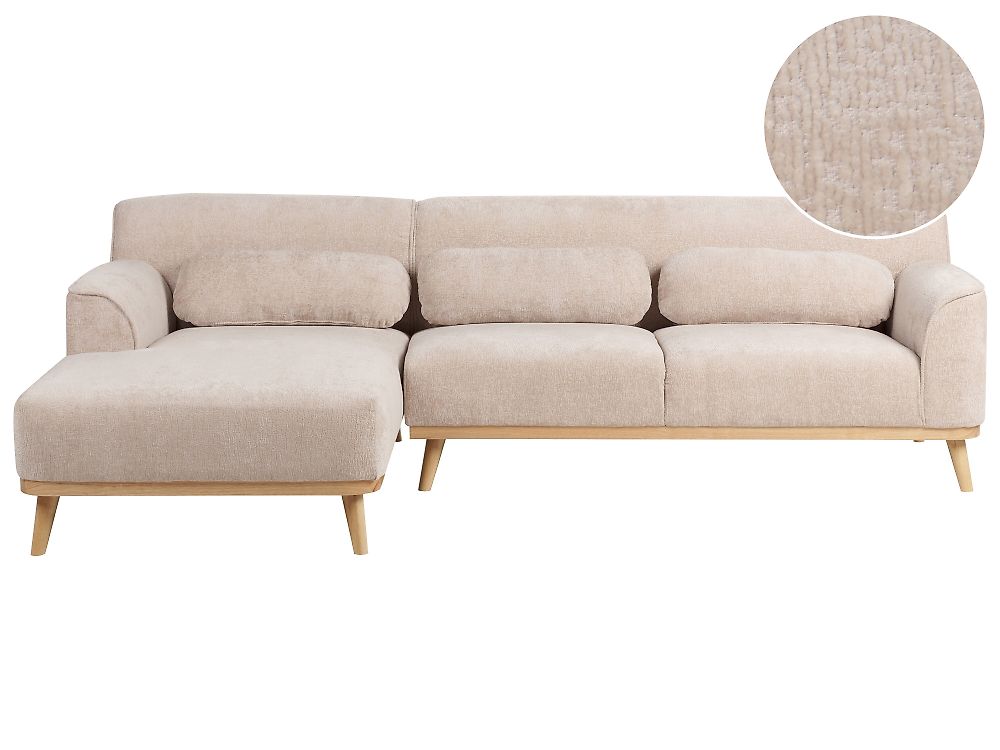Kulmasohva SIMOS Chenille Beige Oikea