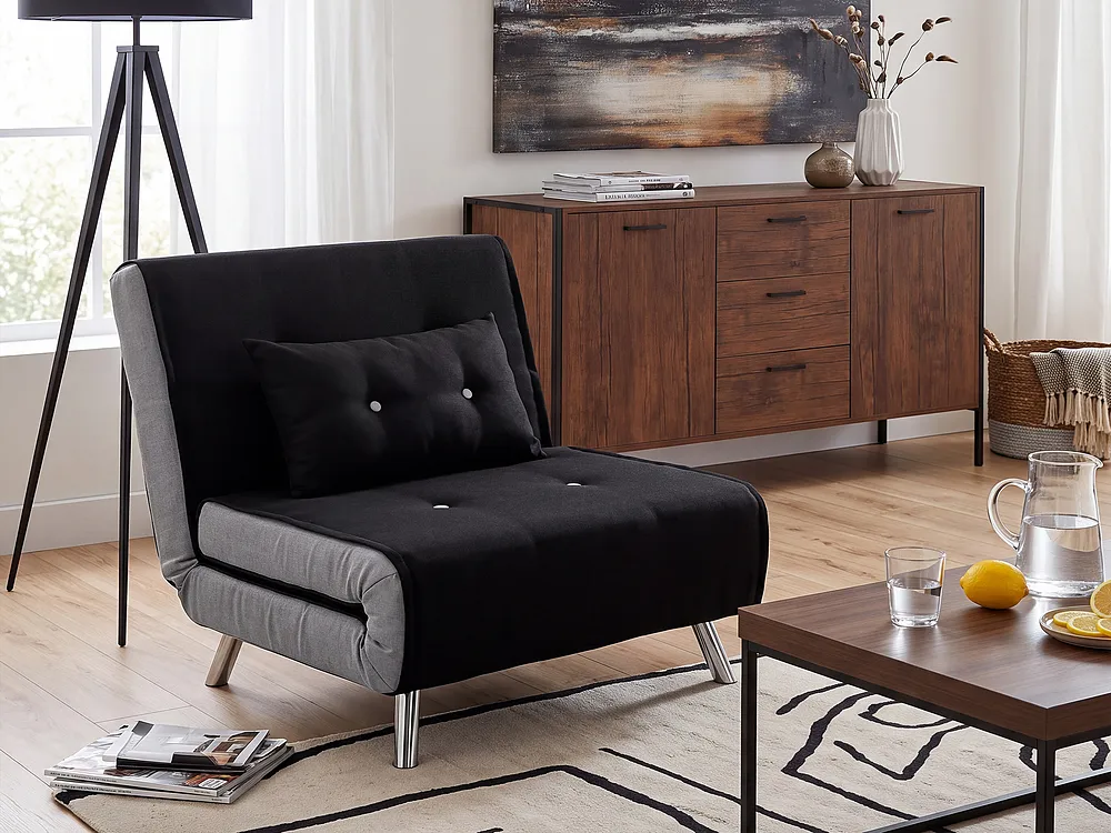 Enkel bäddsoffa FARRIS Svart_1149424