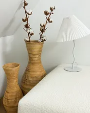 Decorative Vase TRINISA 70 cm Rattan Natural_967772