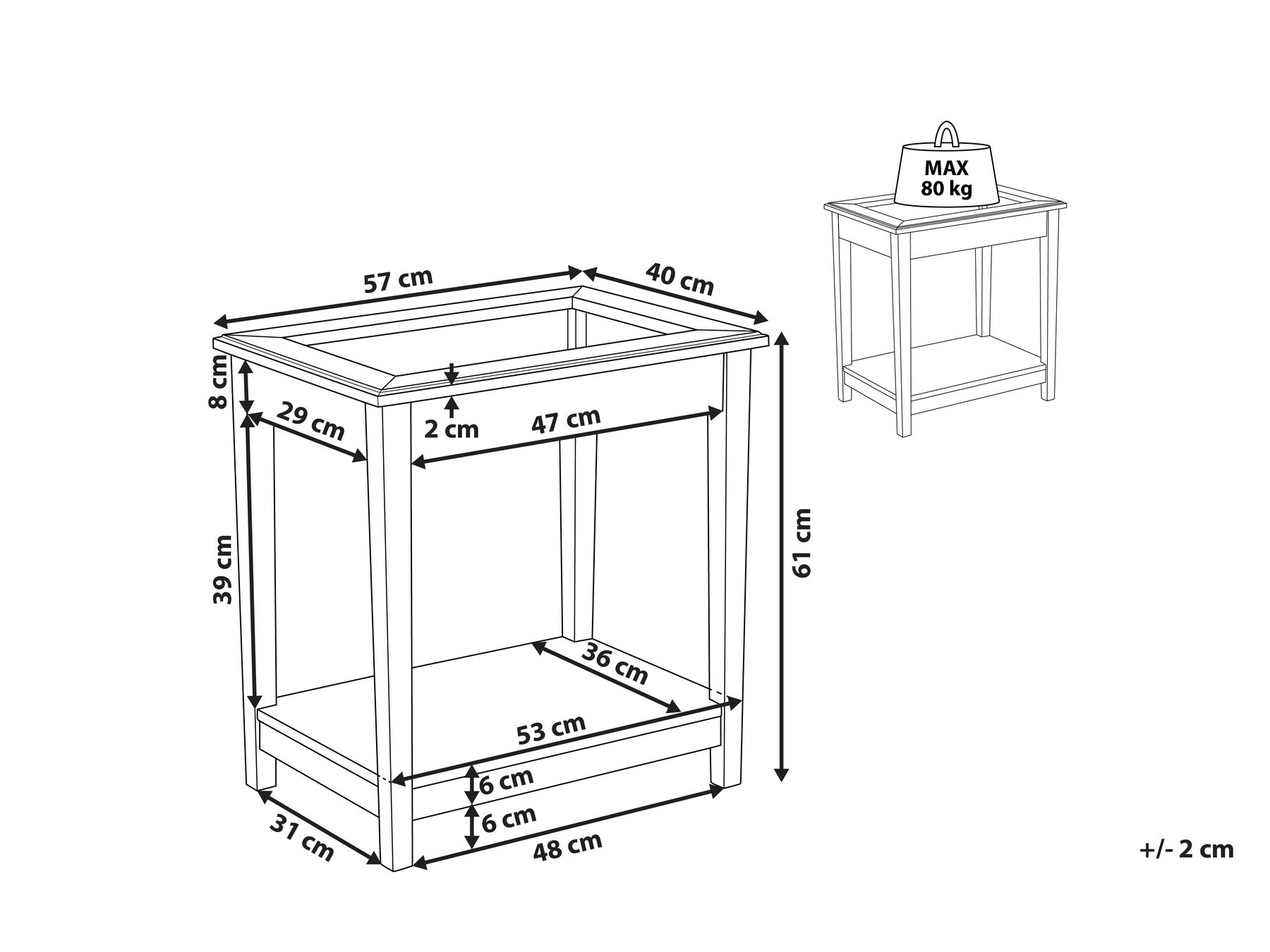 Side Table ATTU White_815088