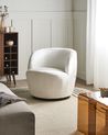 Swivel Armchair KUOLPA Chenille Off-White