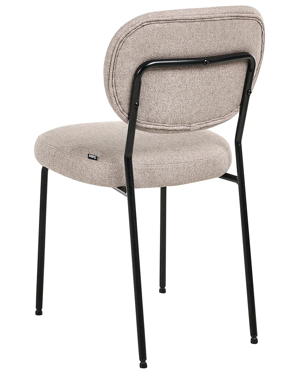 Set of 2 Dining Chairs LOLETA Fabric Light Brown_1037825